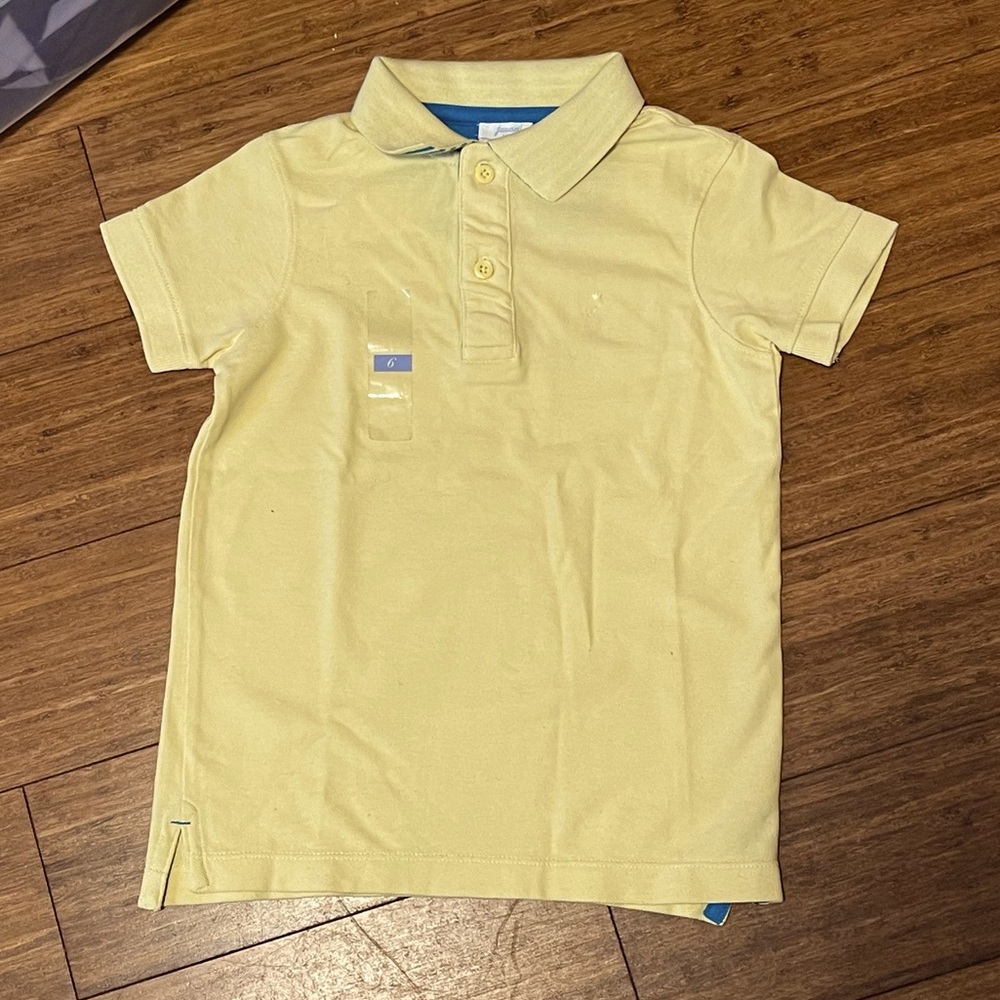 Jacadi Paris short sleeve polo shirt,size 6,yellow